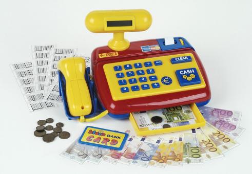 Electronic cash register with scanner 